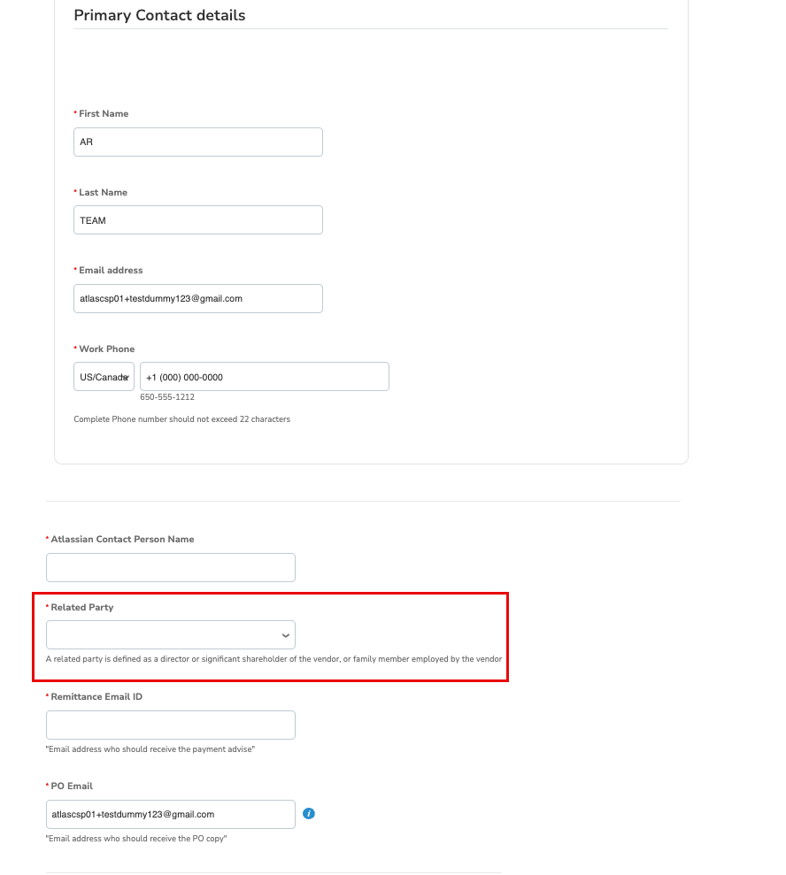 Supplier Inclusion Data Form